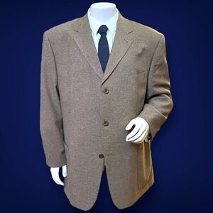 Vintage Baracuta Soft Men’s Manhatten Brown Three Button Blazer Size 50